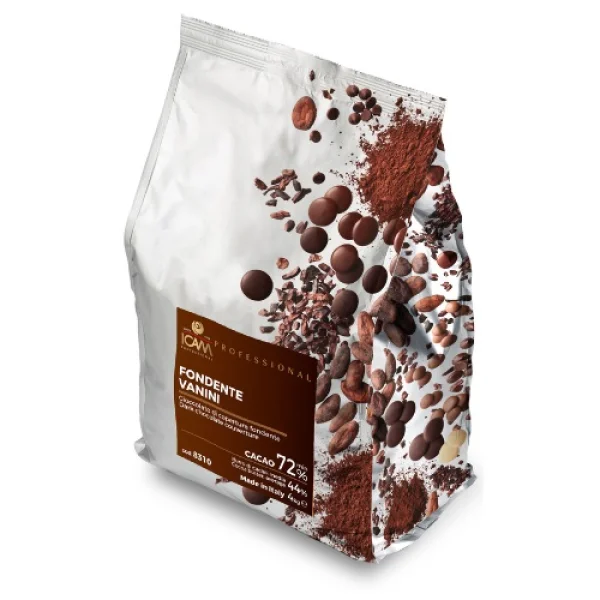 Ciocolata neagra Vanini  72%  (4kg)