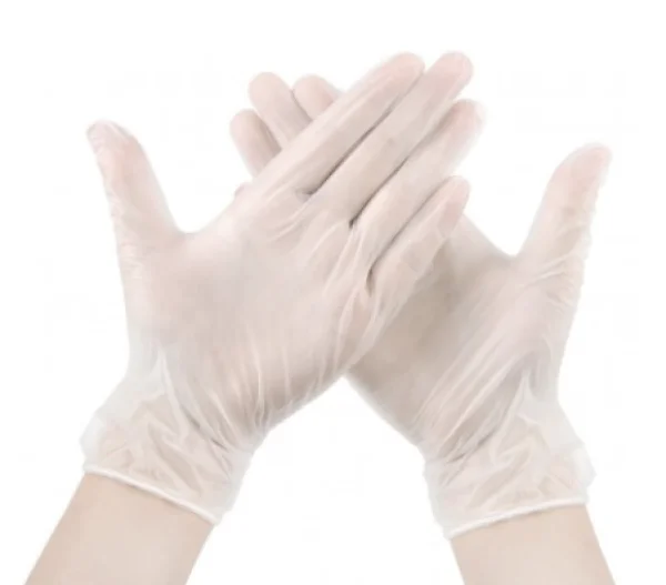 Manusi din Vinil f/talc albe S (100 buc)