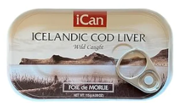Ficat de cod în ulei propriu Ican (120 g)