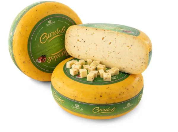 Cascaval cu Olive/Rosii/Usturoi 50 % Gardeli (4,5 kg)